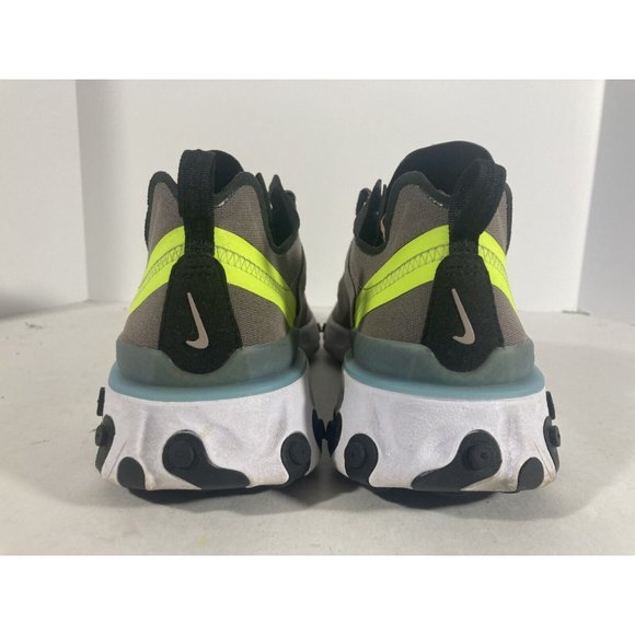 Nike React Element 55 Pumice Volt Green Black Running Shoes BQ6166-201 Men’s Sz9 - Picture 5 of 7